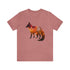 Autumn Fox Silhouette - Short Sleeve Tee Heather Mauve